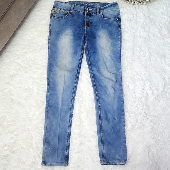 💙 NYC Gal's Denim, Straight Skinny, Size 8 W 30, L 28 - Picture 3 of 7